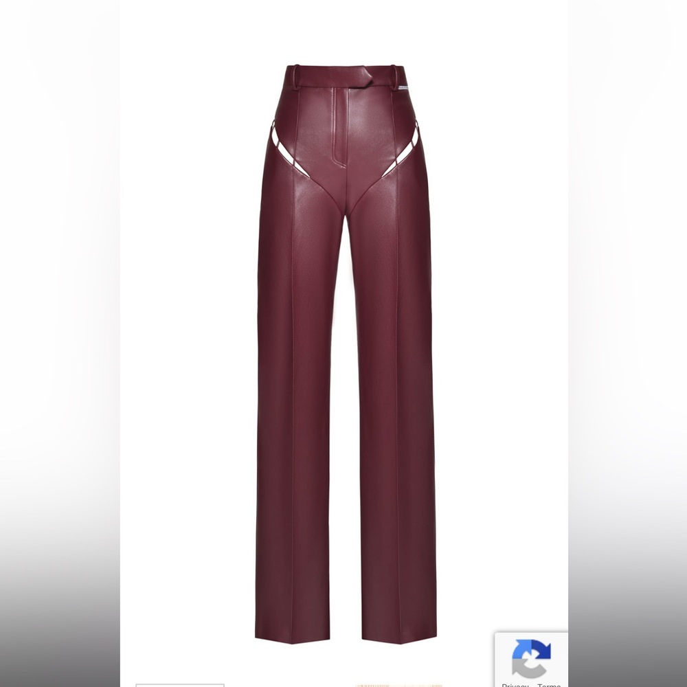 Aleksandre Akhalkatsishvili leather pants in burgundy